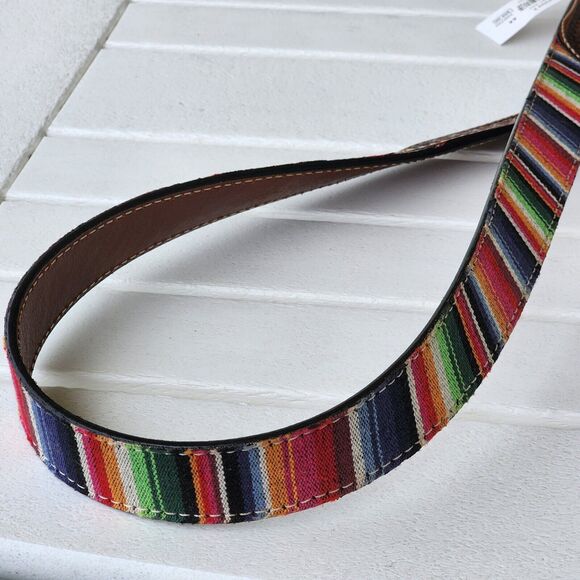 Twisted X Western Serape‎ Stripe Brown Leather Geometric Tooled Billet Size 42 - Picture 5 of 10